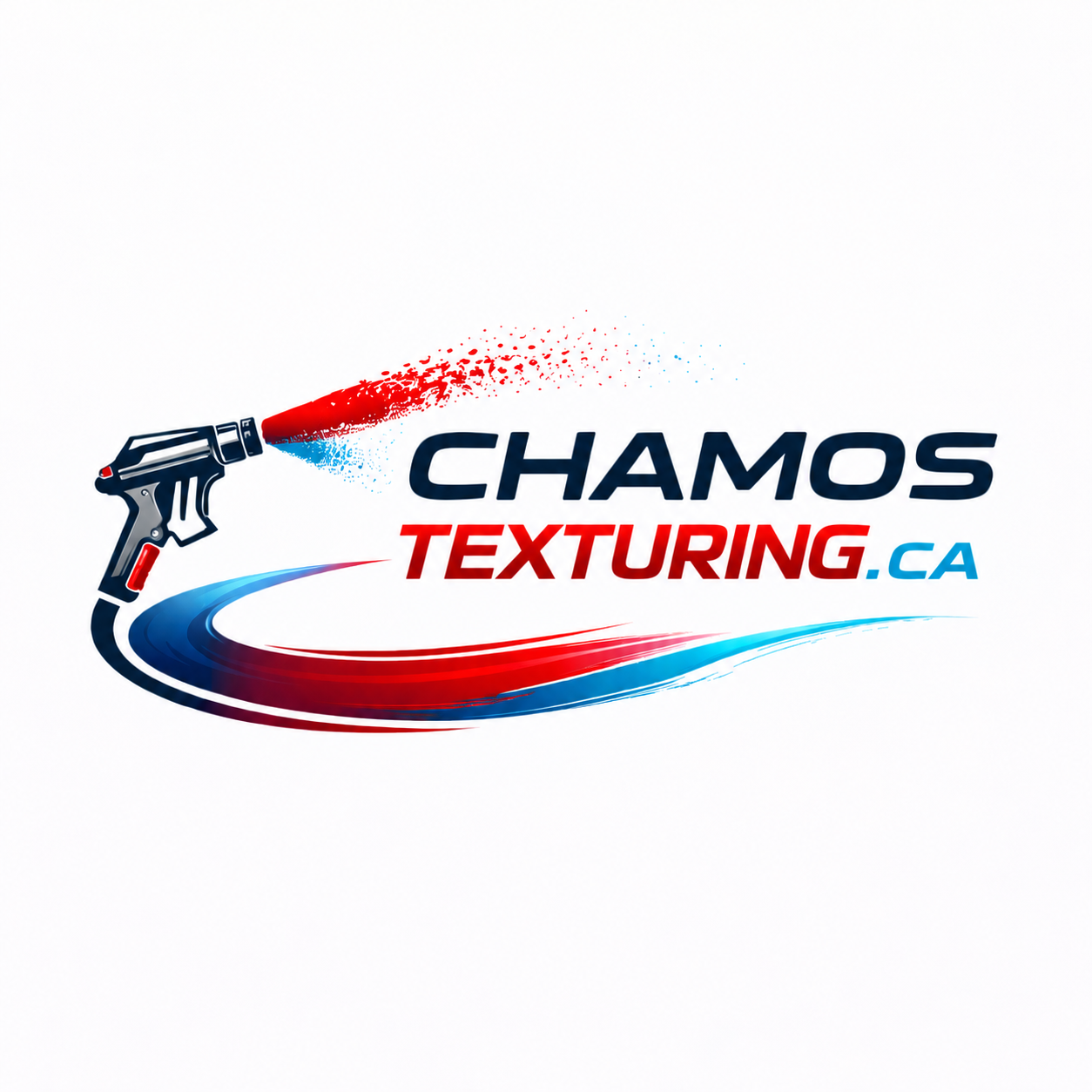 Chamos Texturing.ca — spray gun logo